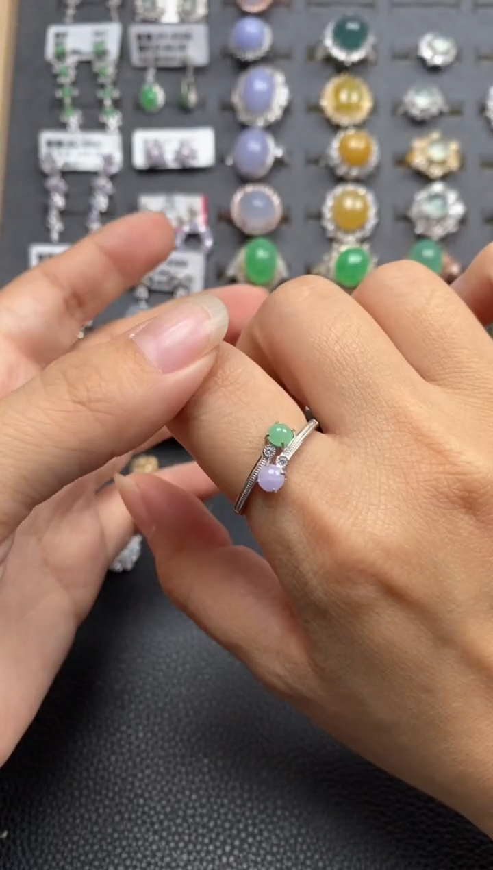 【闪购商品】翡翠戒指银S925镶嵌111111