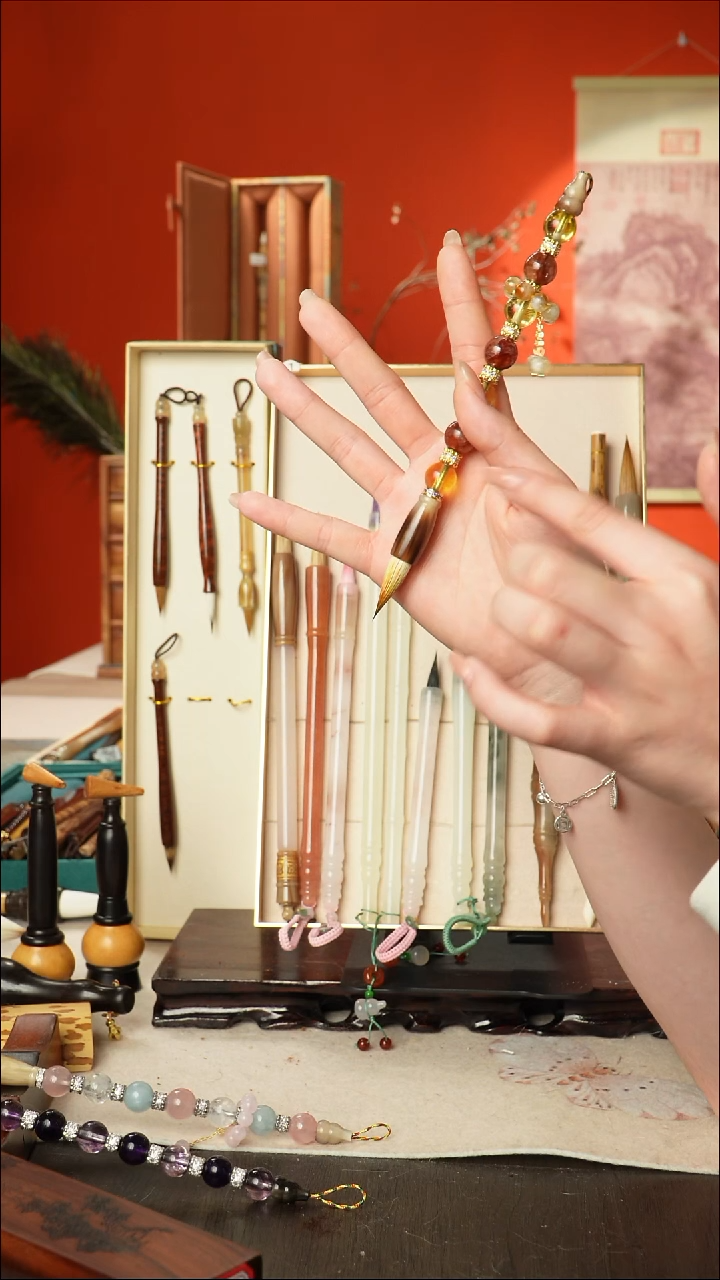 226号闪孤品高货毛笔链接 清水试笔 蘸墨不退