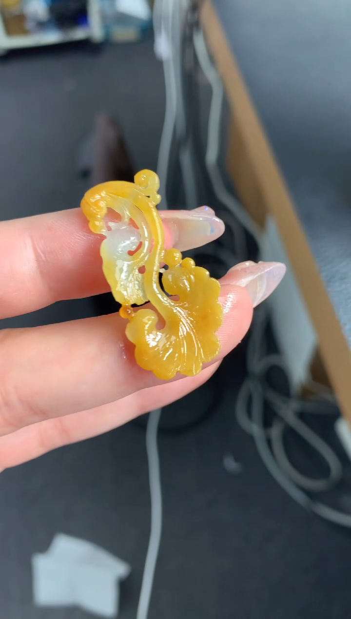 【闪购商品】定制翡翠未镶嵌银杏叶
