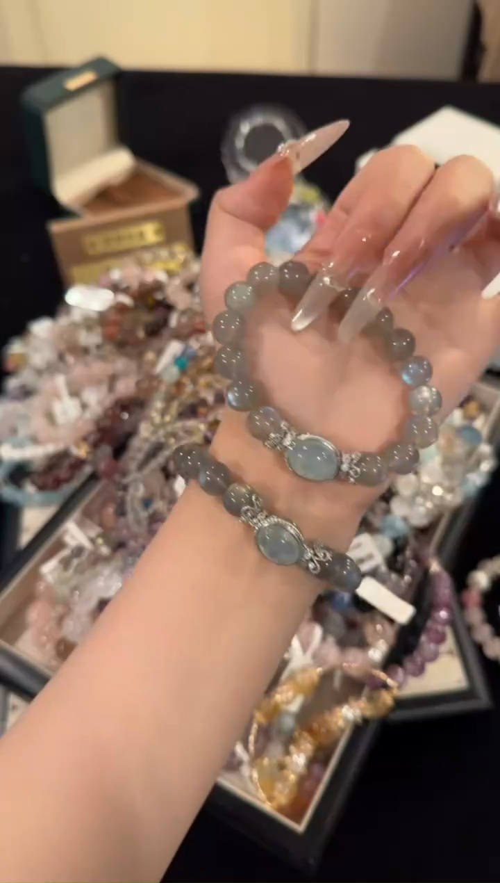 水晶手链合金灰月光x593