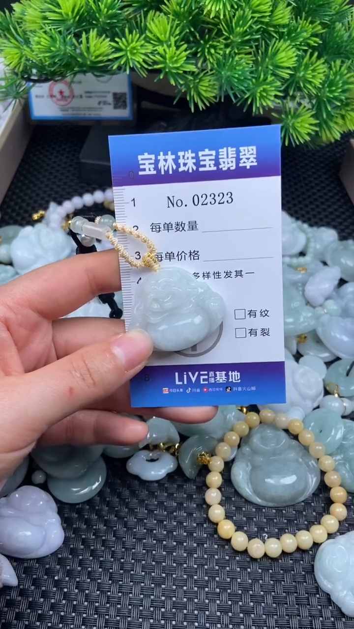 颈饰未镶嵌翡翠天然缅甸翡翠2323