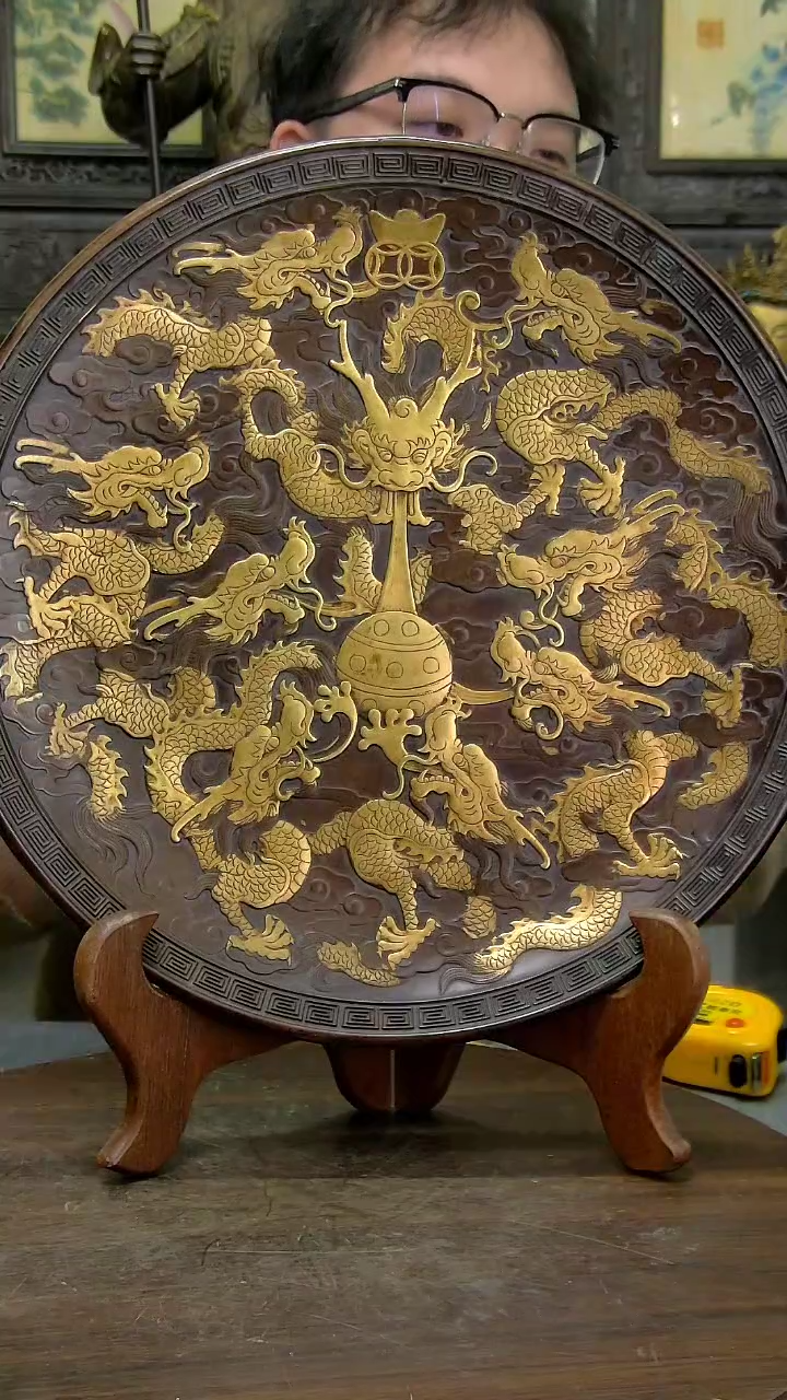 【闪购商品】九龙盘铜像造像收藏造像