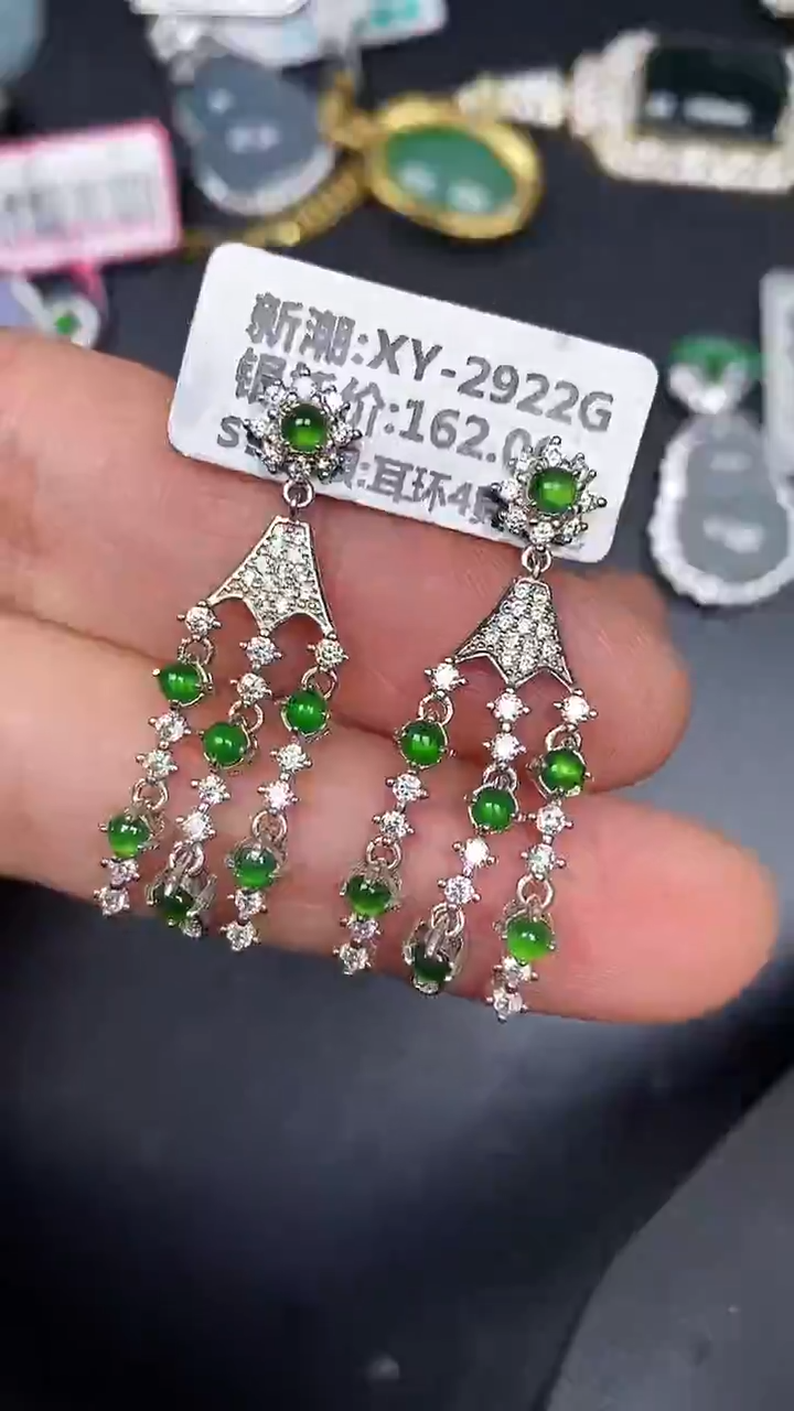 银S925镶嵌戒指翡翠2160