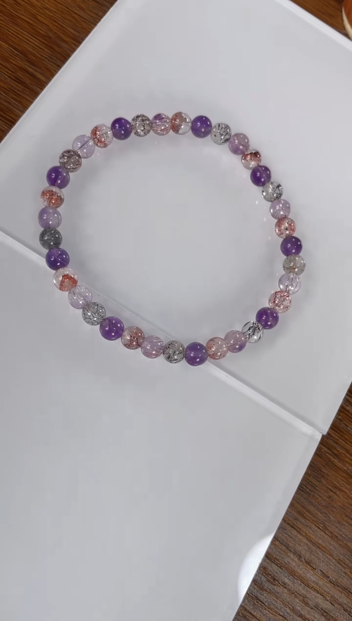 【闪购商品】水晶手链未镶嵌超七手串5mm 多样性发一