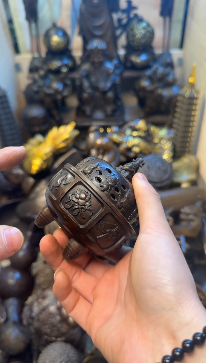 买铜就来旺铜杂货铺！（香炉）