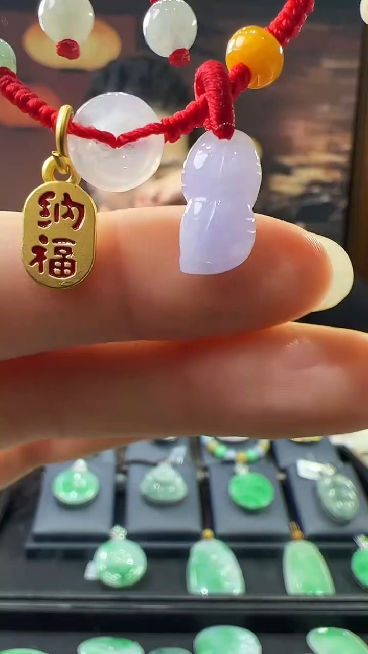 未镶嵌挂件翡翠儿童手绳