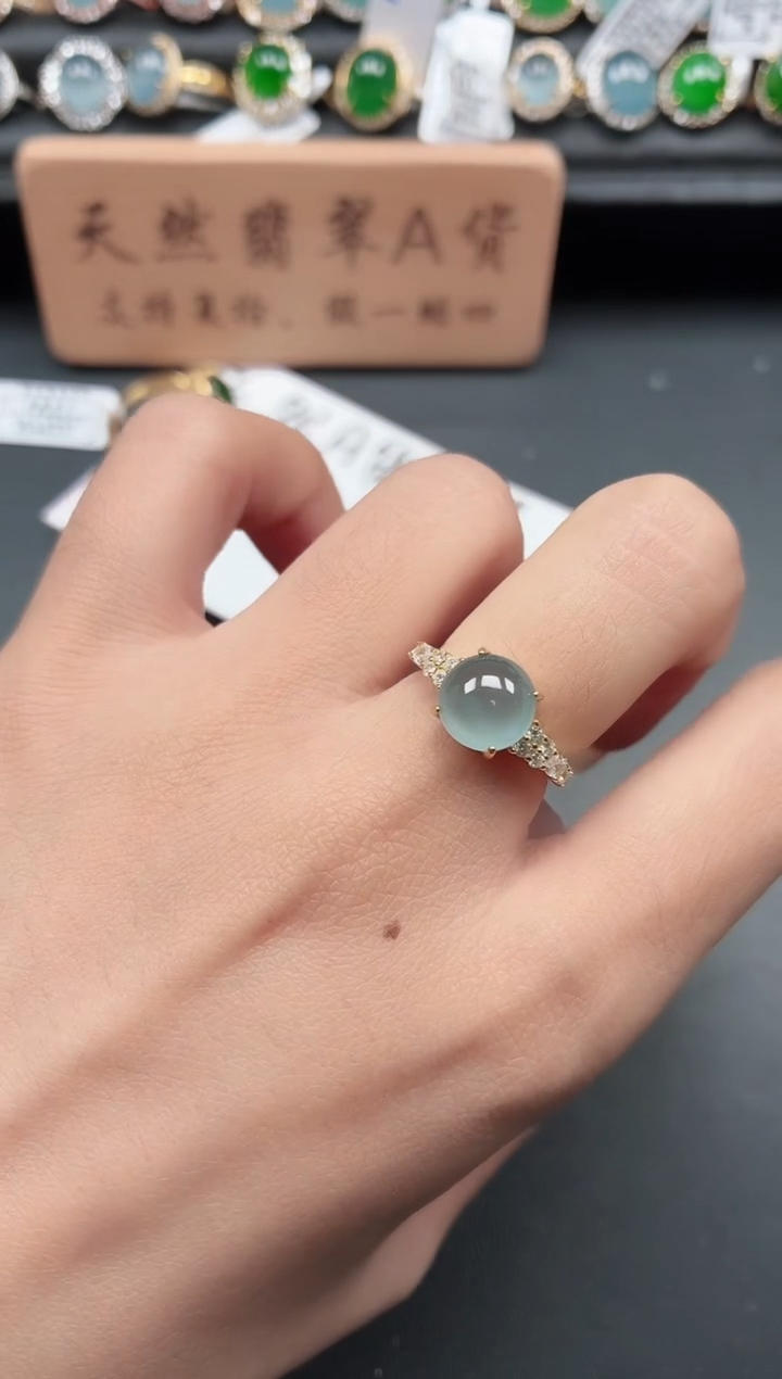 银S925镶嵌戒指翡翠111111