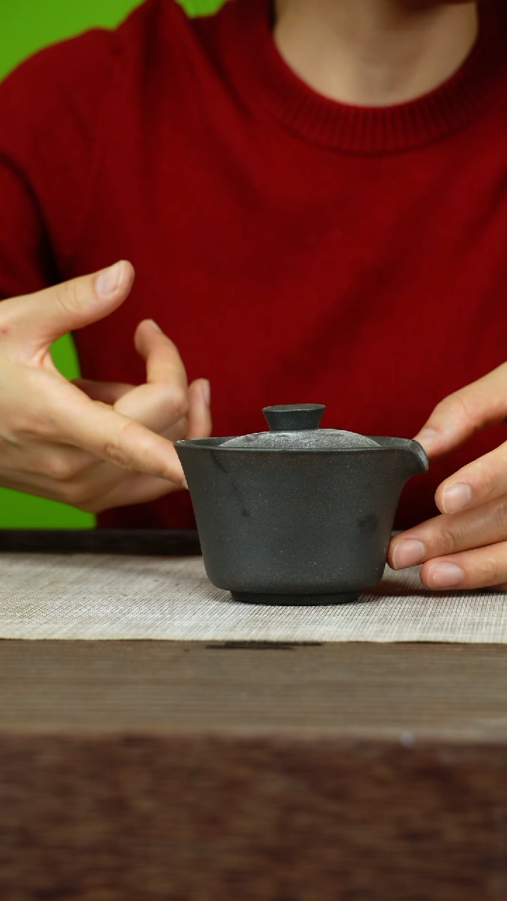 茶壶紫砂盖碗 底槽清柴烧  150cc 