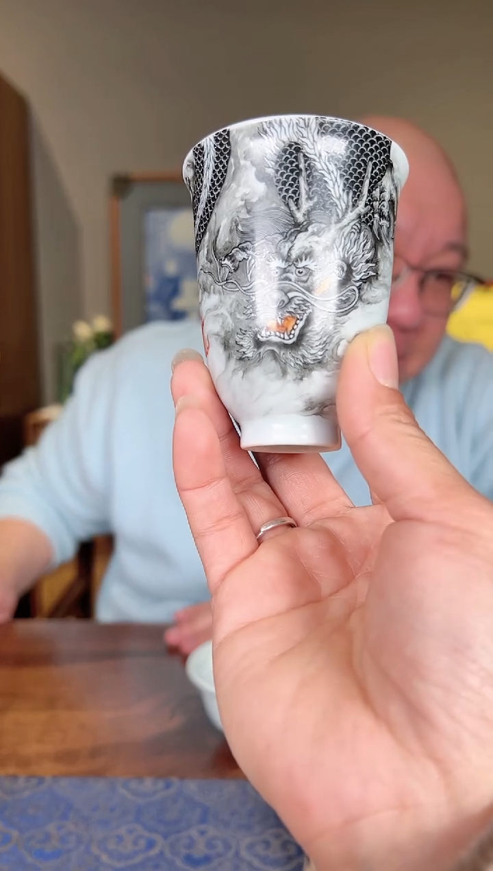 【闪购商品】三儒堂墨龙闻香杯