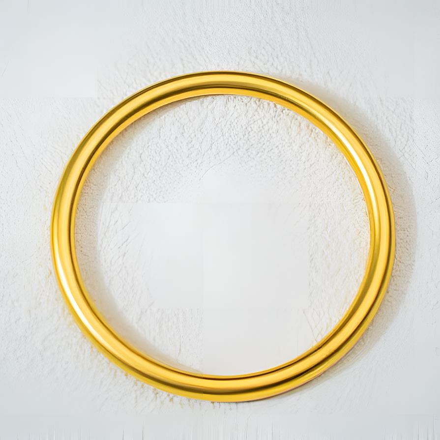 足金素圈实心手镯经典素雅百搭黄金手镯