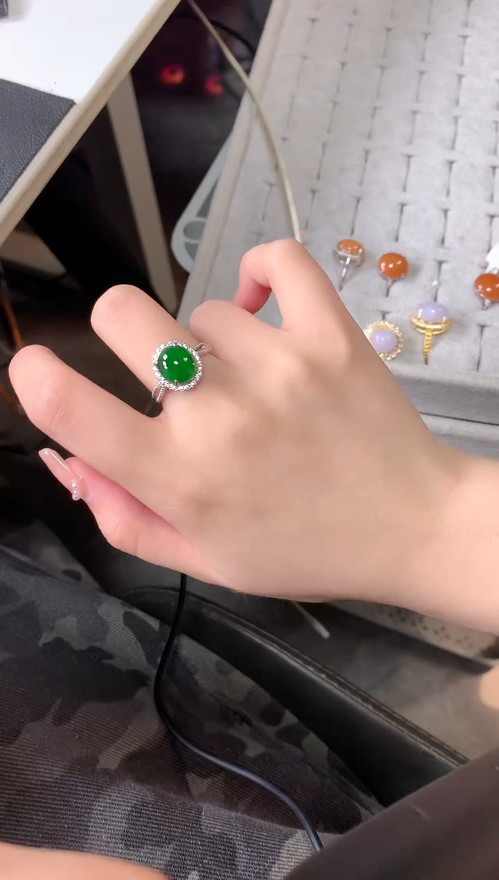 【闪购商品】翡翠戒指银S925镶嵌521514124