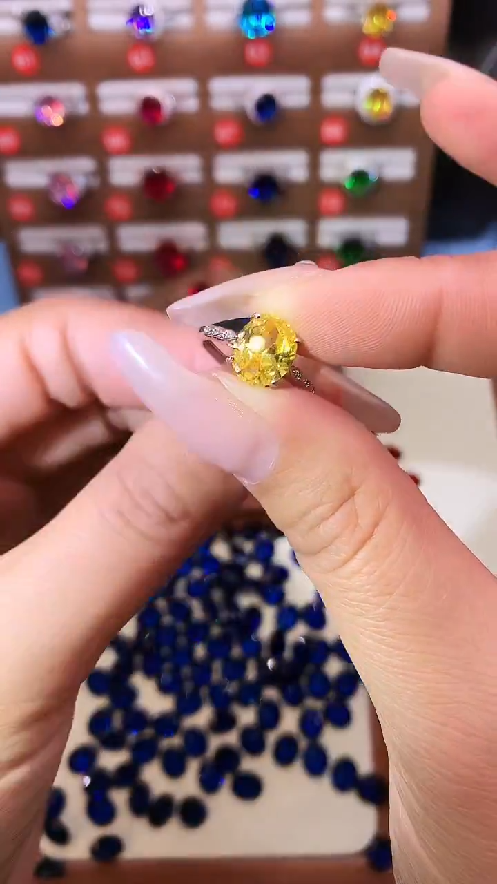 银S925镶嵌戒指碧玺........