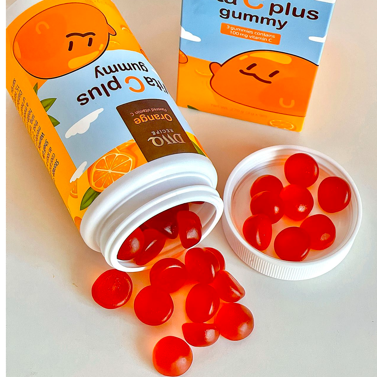 一天三粒，韩国DWQ复合VC橙子味/葡萄软糖90粒（新日期）