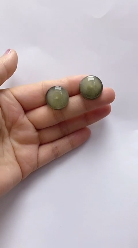 【闪购商品】琥珀裸石银S925镶嵌琥珀耳钉