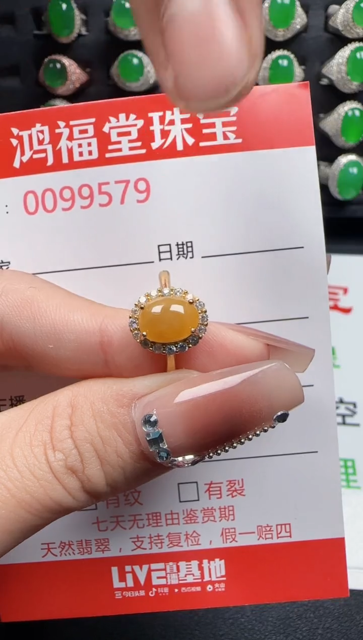 【闪购商品】翡翠戒指银S925镶嵌9579