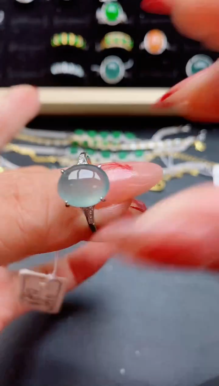 【闪购商品】翡翠戒指银S925镶嵌13213