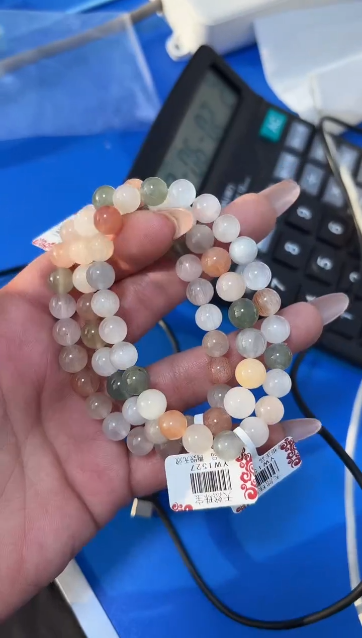【闪购商品】水晶手串未镶嵌YW1527美拉德兔毛8+多样性发一