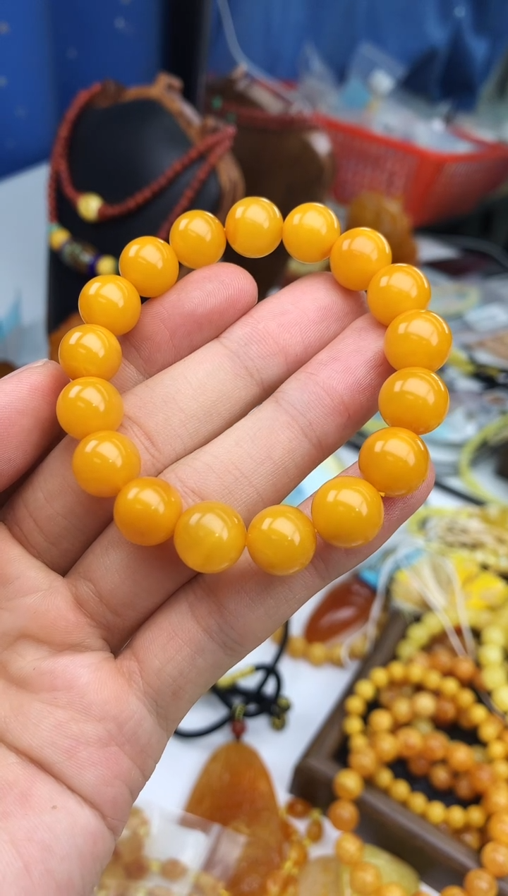 裸石蜜蜡未镶嵌手串卡11