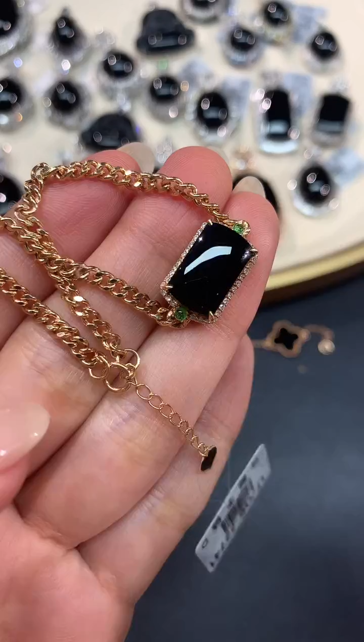 【闪购商品】翡翠手链18K金镶嵌A416|多样性发一件6800