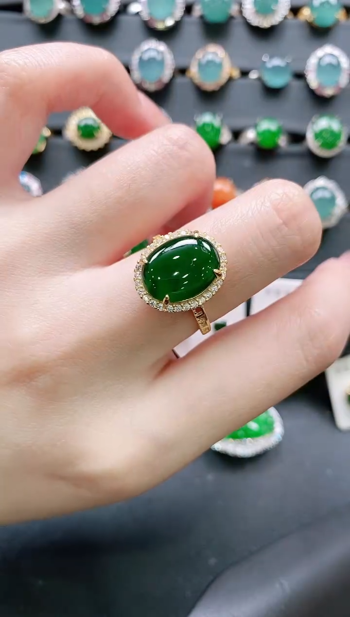 【闪购商品】翡翠戒指银S925镶嵌11111111