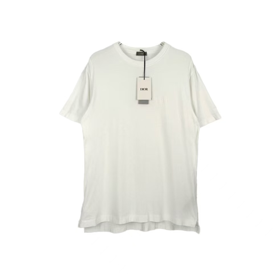 未使用 DIOR/迪奥 汤/P235298127/白色刺绣logo短袖 M