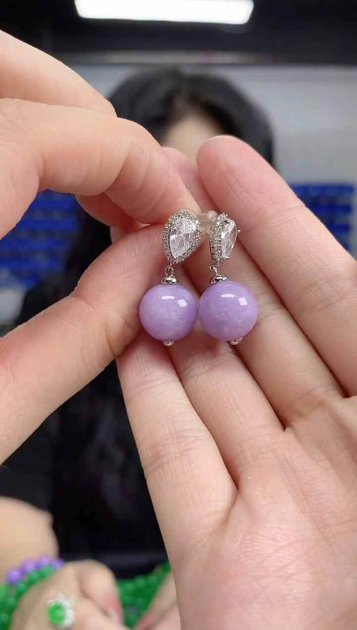 翡翠未镶嵌耳饰闪购链接 多样性发其一颜色微差