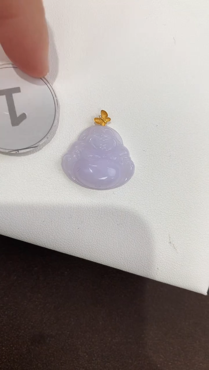 颈饰18K金镶嵌翡翠天然缅甸a货翡翠(多样性发其一)