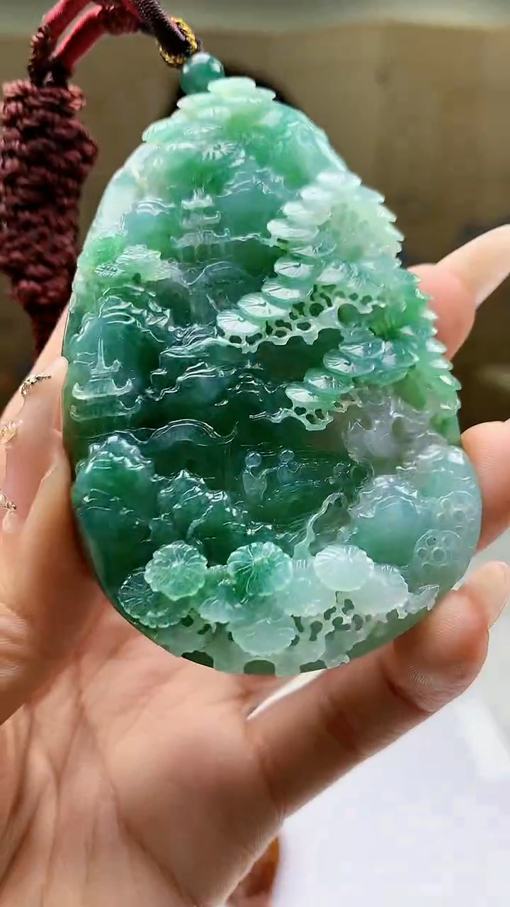 【闪购商品】定制翡翠未镶嵌4969ty-毛货挂件