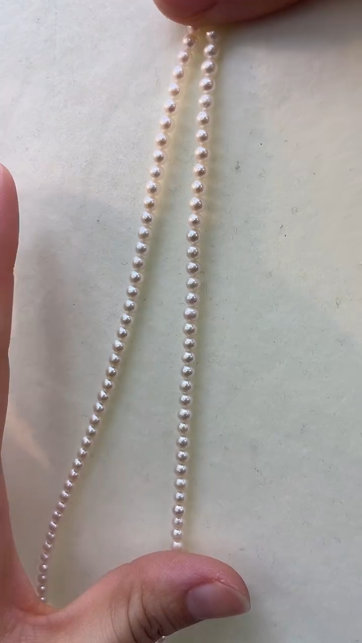 项链未镶嵌淡水珍珠3-4mm