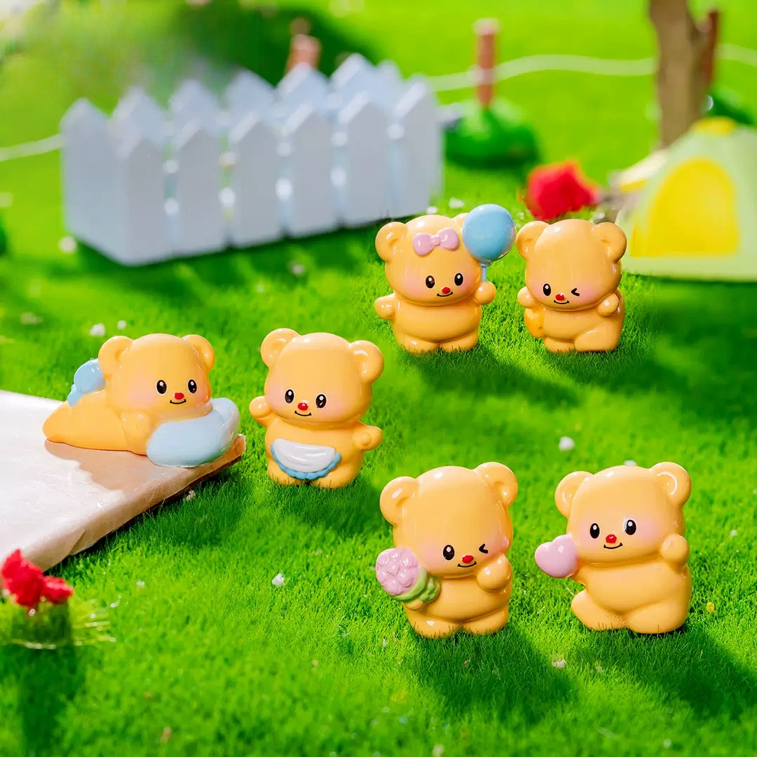 【九宫格】黄色奶油小熊diy  可爱桌面小摆件