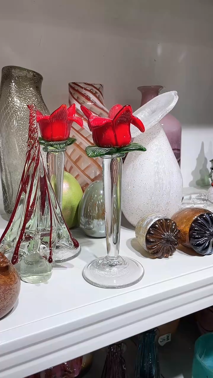 【闪购商品】琉璃玫瑰花烛台