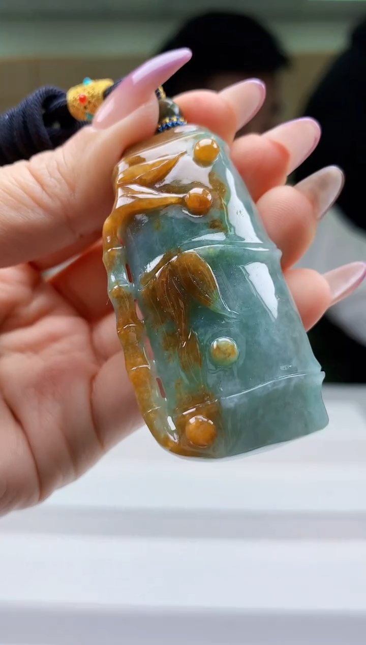 【闪购商品】定制翡翠未镶嵌5028ty-毛货挂件87