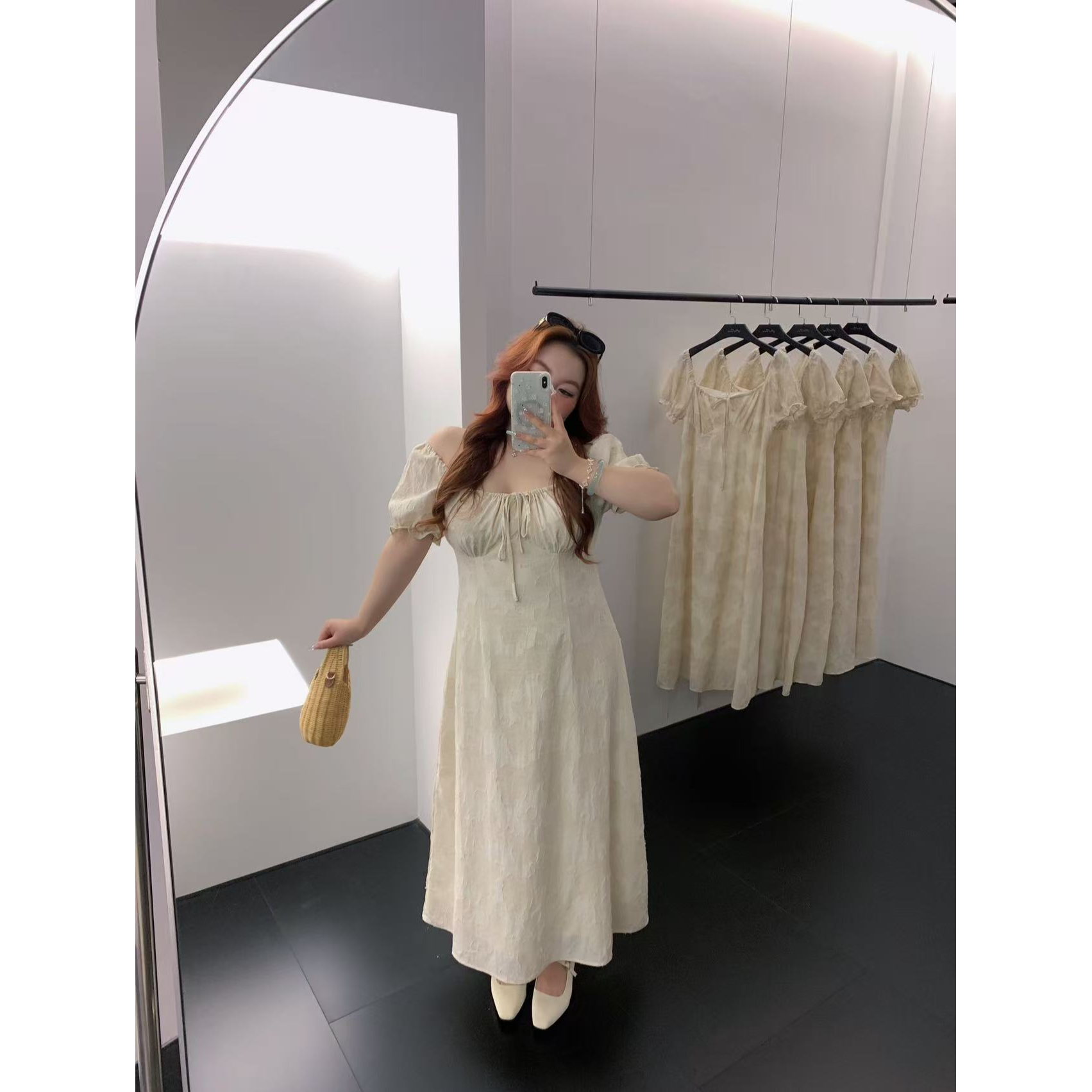 慧芝huizhi Ds131古典美女 定制款 两穿纯欲性感收腰显瘦连衣裙