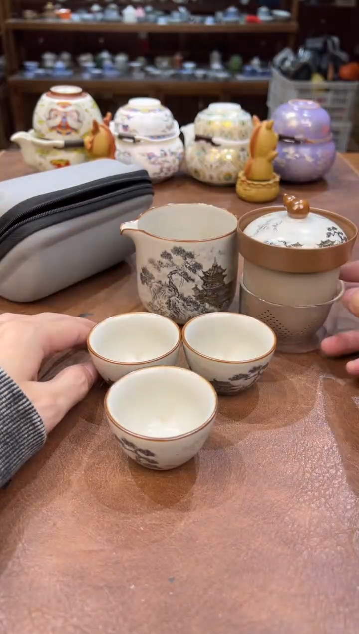 真的很便宜会开片的旅行茶具