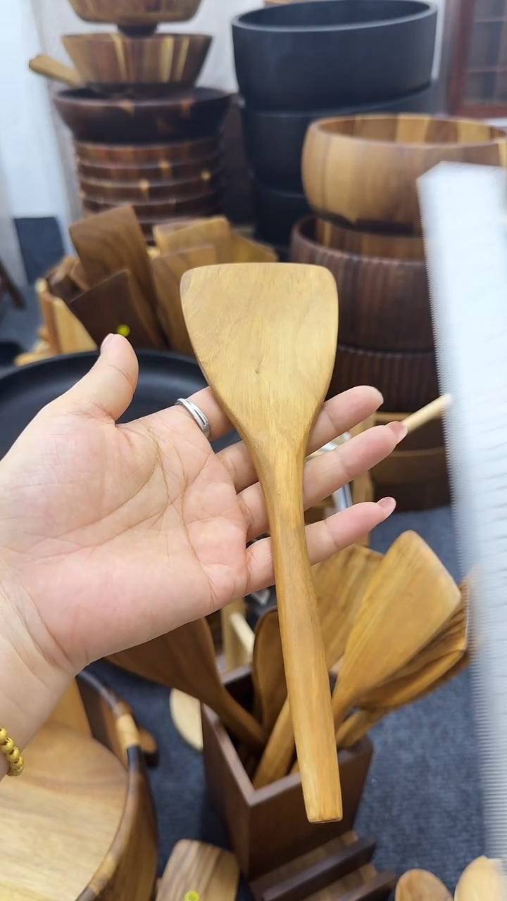 橄榄木饭铲短款饭勺