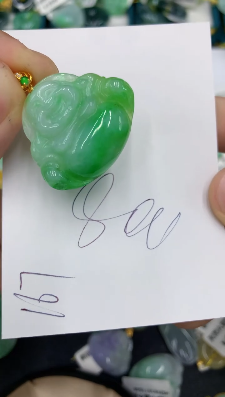 【闪购商品】翡翠颈饰18K金镶嵌号链接111111