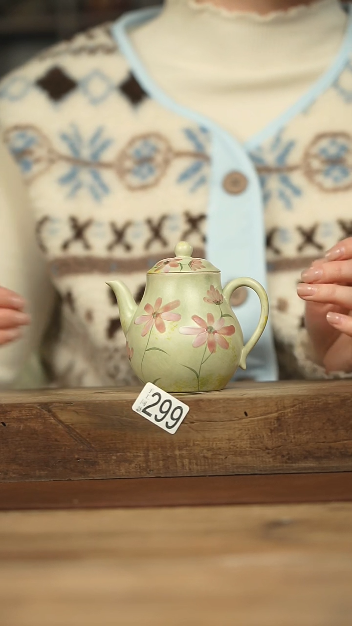 设计师手作款 小雏菊系列小茶壶
