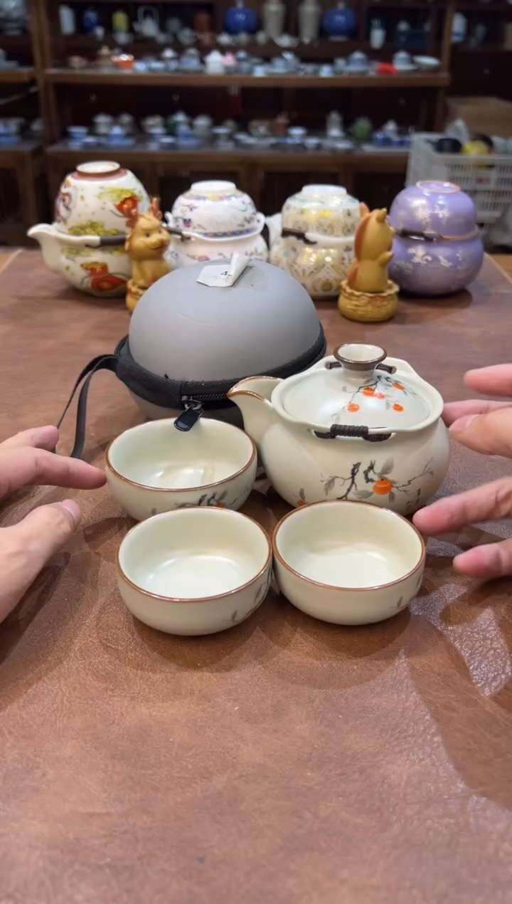 真的很便宜会开片的旅行茶具