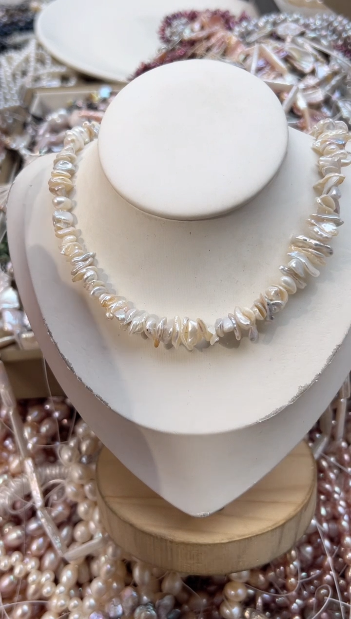 未镶嵌淡水珍珠28叠叠*珍珠项链