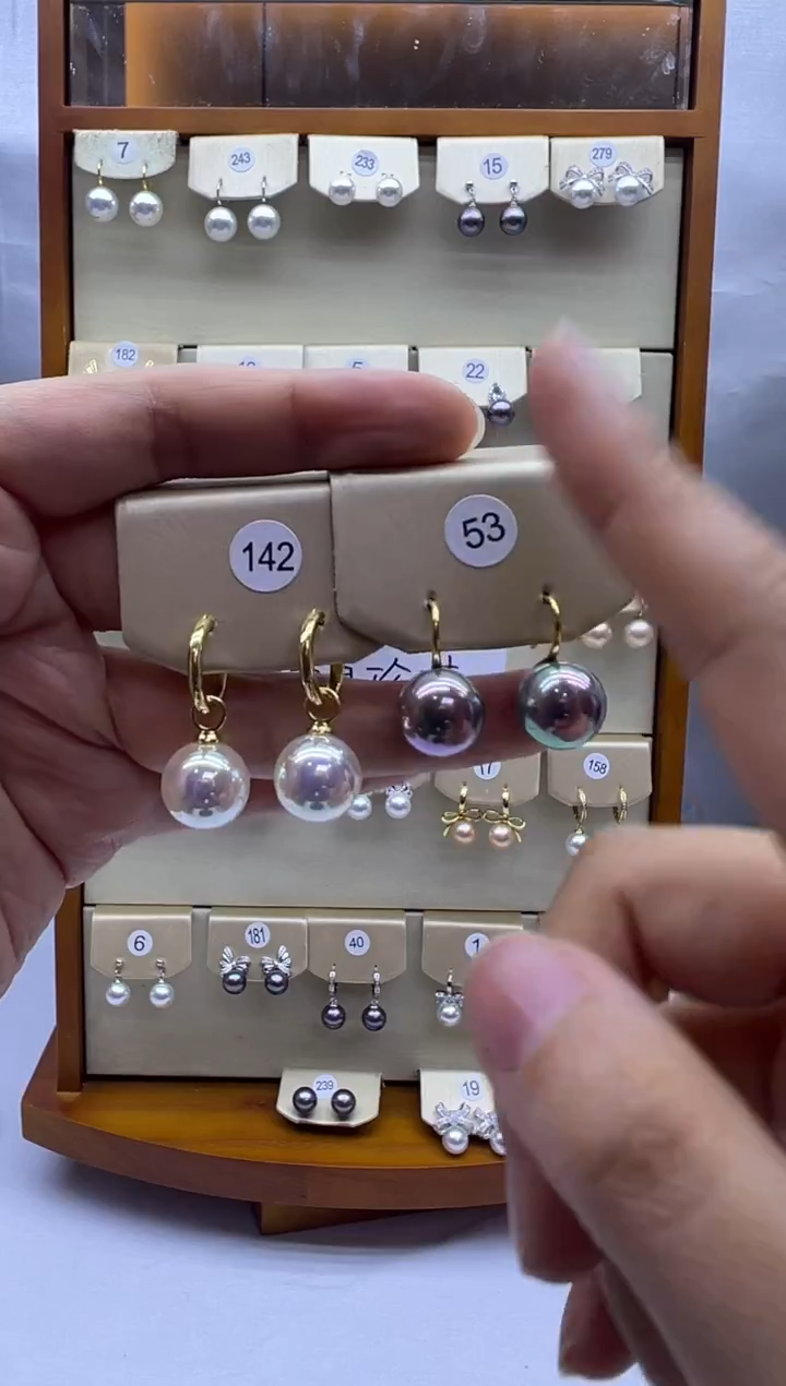 未镶嵌耳饰淡水珍珠142+53