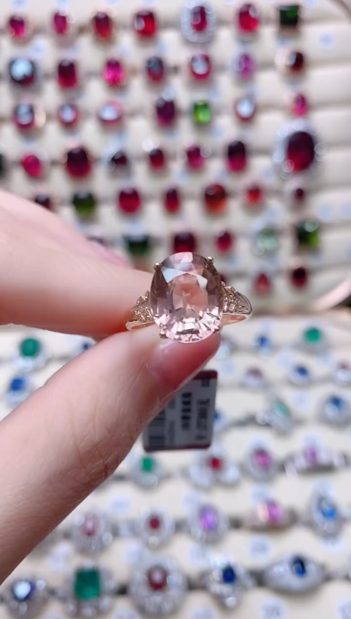 【闪购商品】碧玺18K金戒指18K金镶嵌1