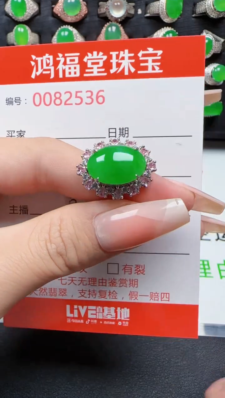 【闪购商品】翡翠戒指银S925镶嵌2536