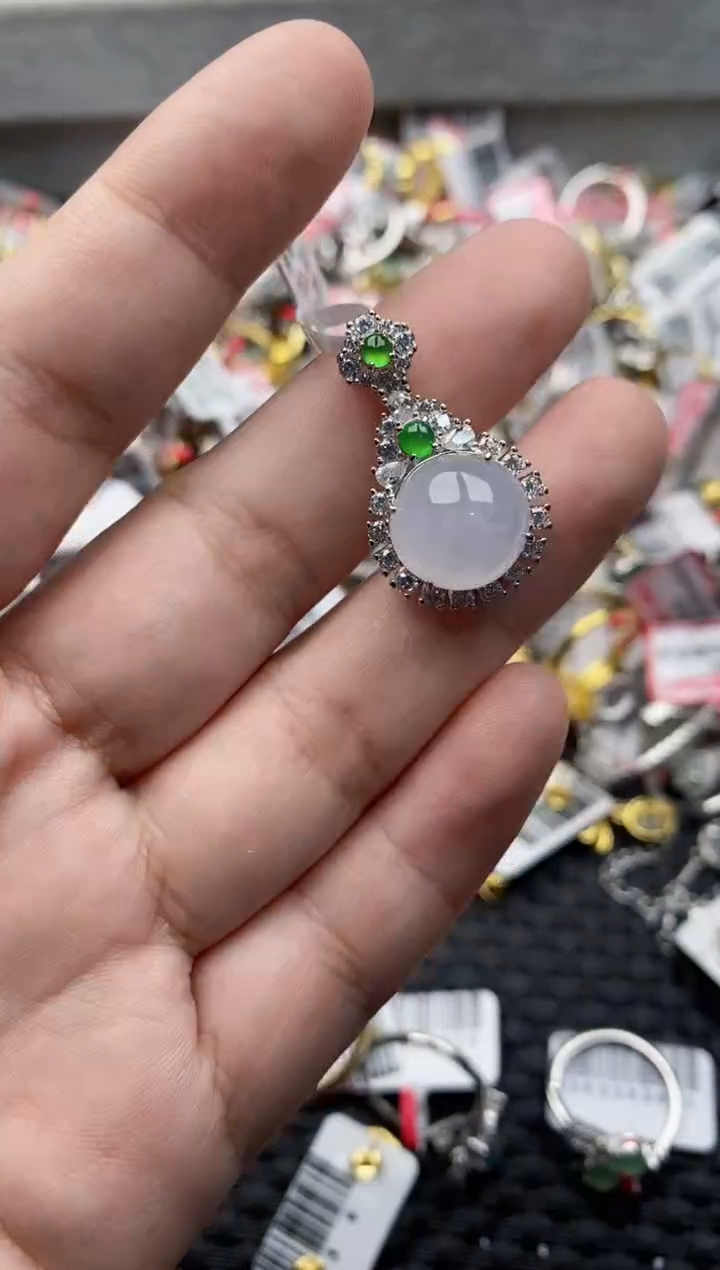 【闪购商品】翡翠戒指银S925镶嵌4444444--5