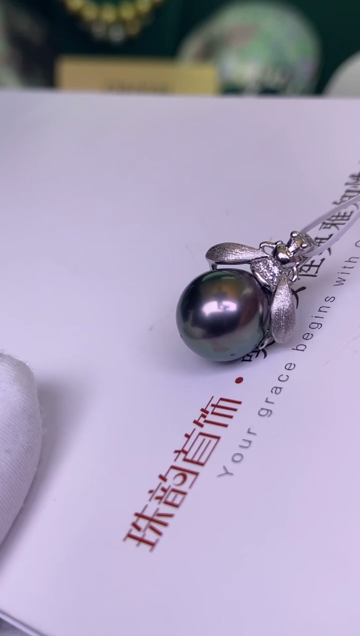 海水珍珠银S925镶嵌颈饰1