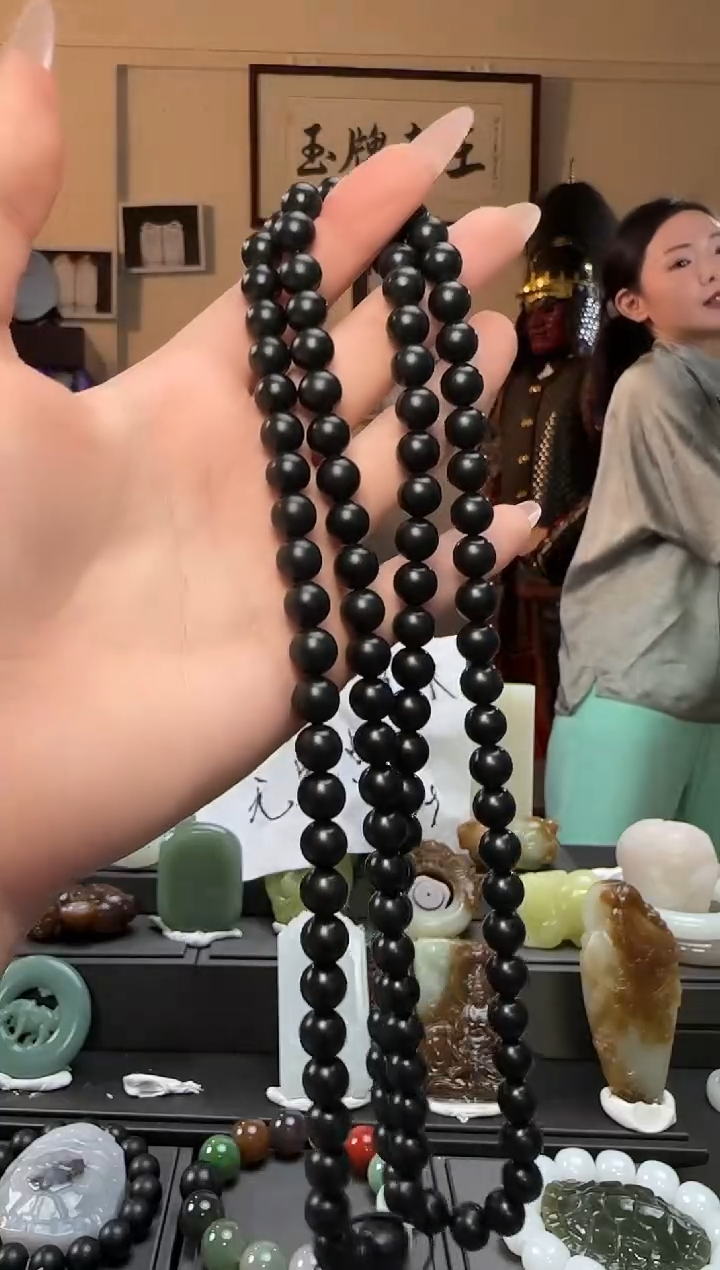 【闪购商品】和田玉青玉圆珠未镶嵌长链