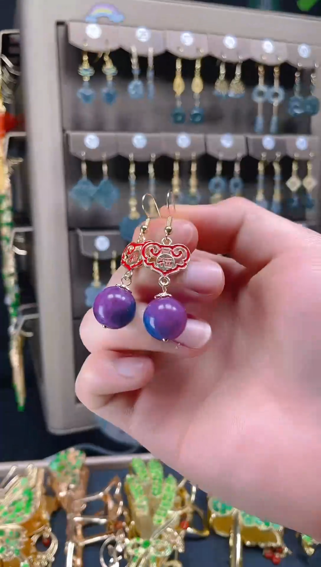 【闪购商品】玛瑙/玉髓耳饰合金070玛瑙饰品