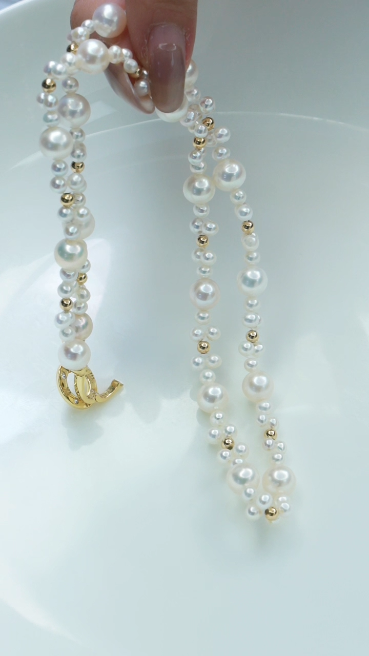 【闪购商品】淡水珍珠颈饰银S925镶嵌淡水珍珠花朵项链