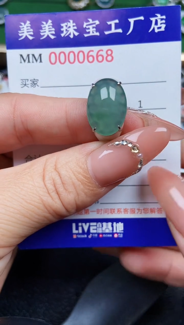 【闪购商品】翡翠颈饰银S925镶嵌0668