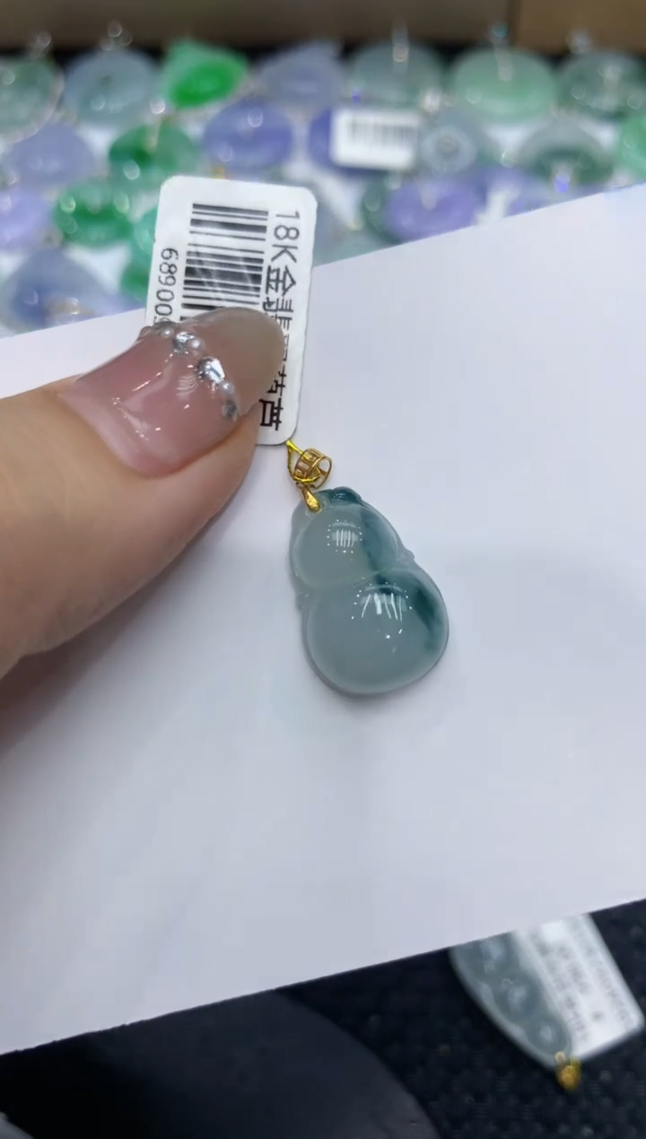 【闪购商品】翡翠颈饰18K金镶嵌222222222