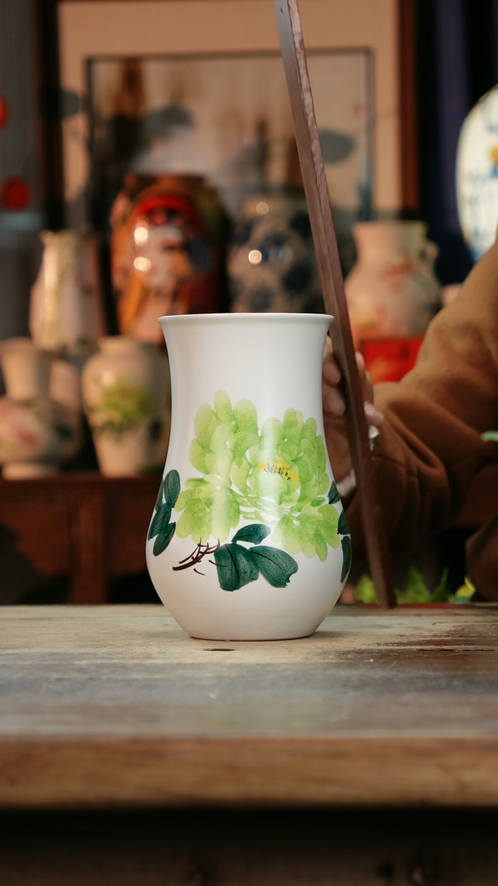 【闪购商品】瓷片景德镇纯手工釉下彩精品花瓶